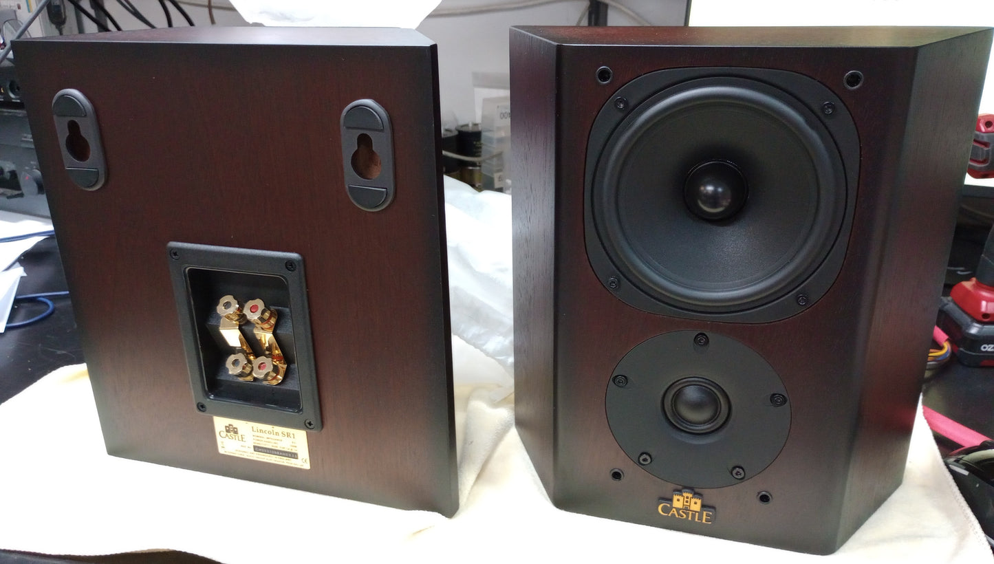 Castle Lincoln SR1 Bookshelf Speaker Mahogany (Pair-NEW)