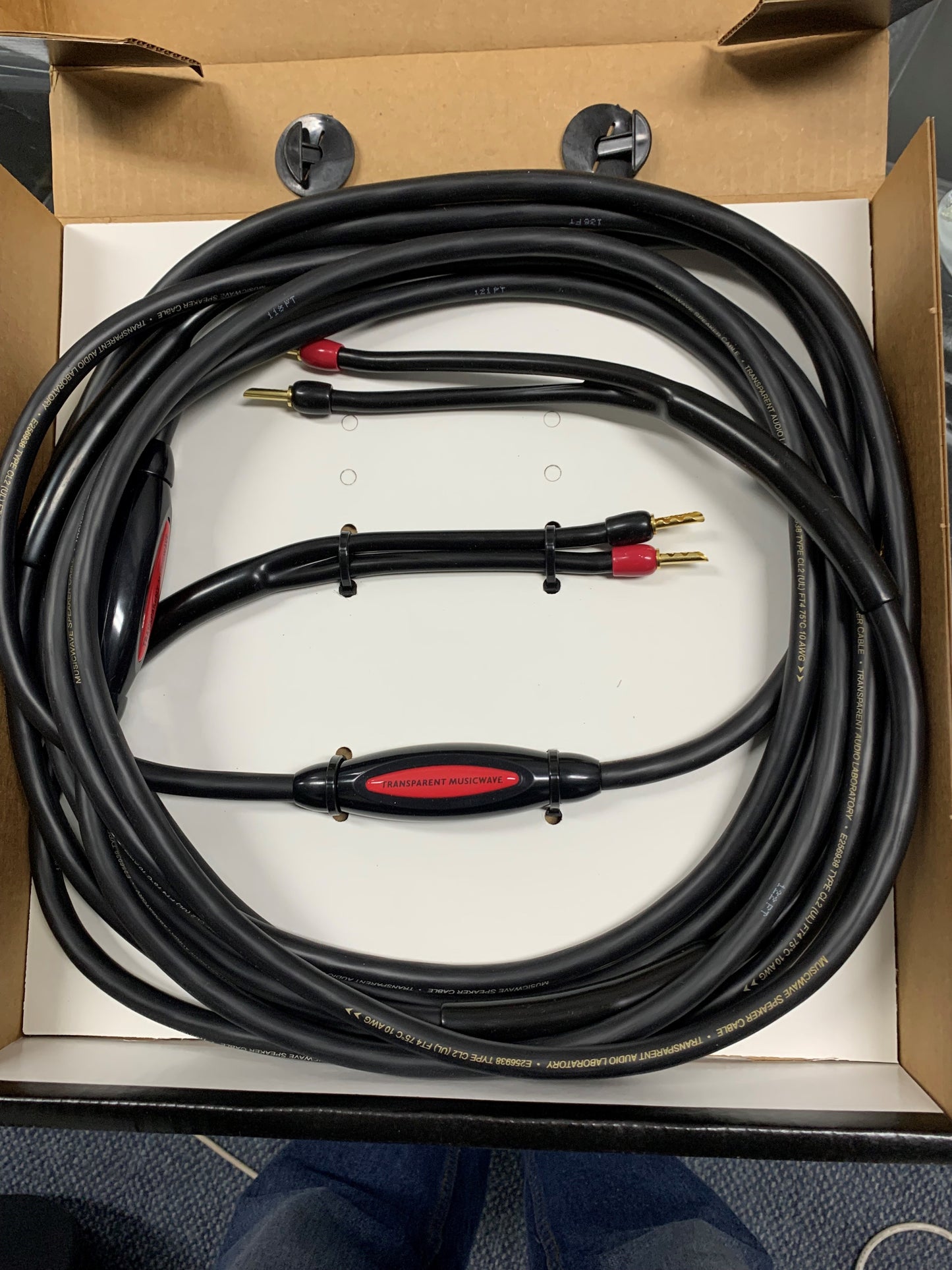 Transparent MusicWave MW12ft MM B-B cable, Black, NEW