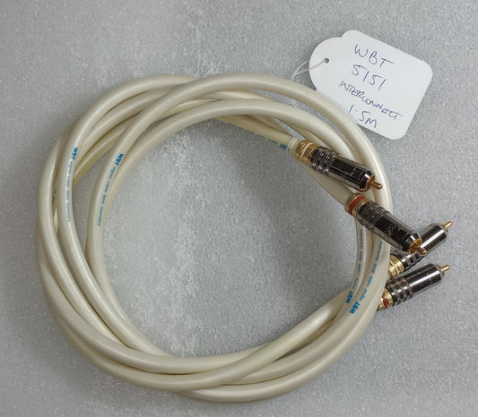 WBT 5151 Terminated RCA Interconnect Audio Cable 1.5 M, DEMO. (Display, unused)