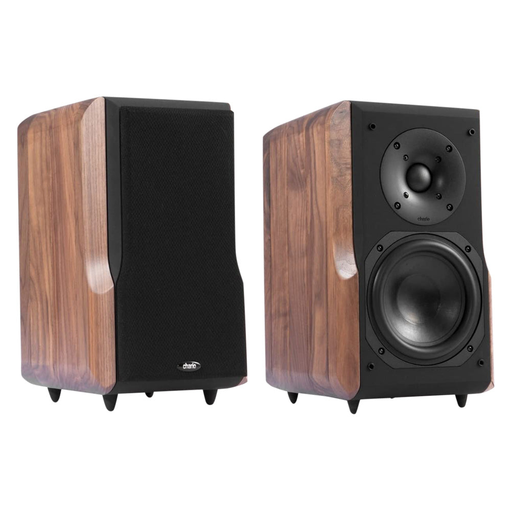 Chario Lynx, 2-way Bookshelf Speakers,  Solid Walnut,  B-Stock