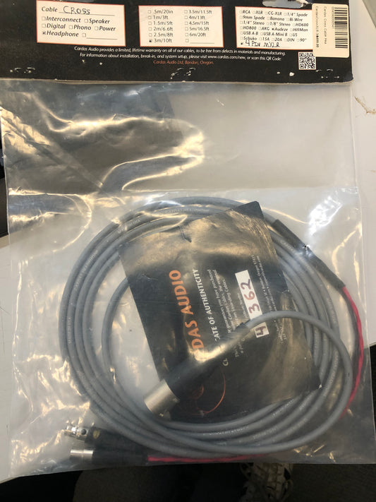 Cardas Cross Headphone Cable 4-pin MXLR, 3M