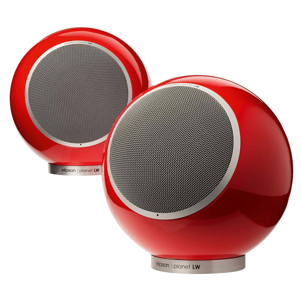 Elipson Planet LW  Wireless Spherical PAIR of Speakers (Red)